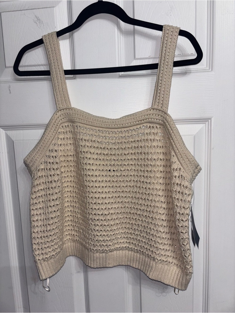 Universal Thread Cream Crochet Knit Tank Top